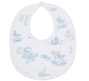 Nella Pima Toile Bib-Available in Pink and Blue Toile