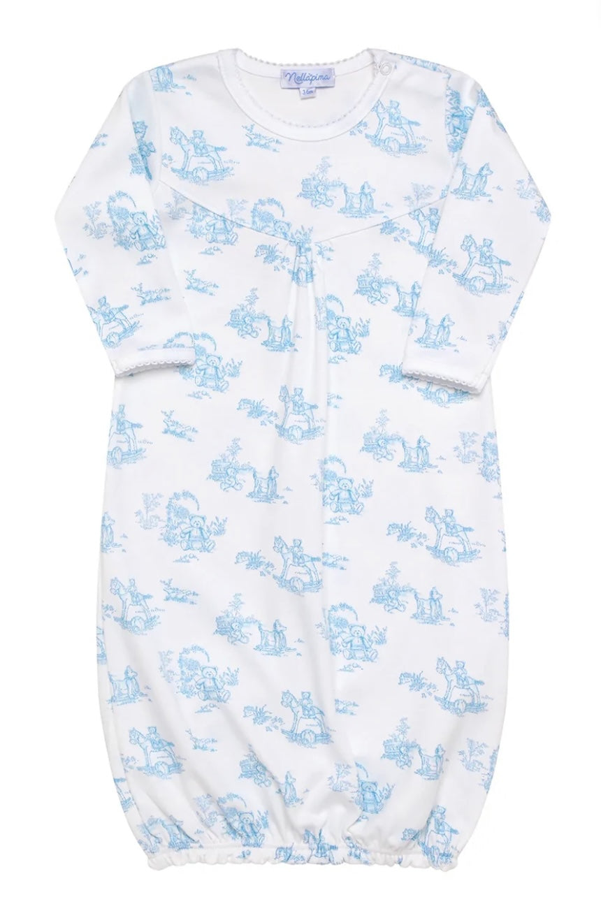 Nella Pima Toile Gown-Available in Pink and Blue Toile