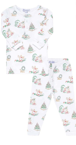 Nella Pima Boys Christmas Toile Pajama