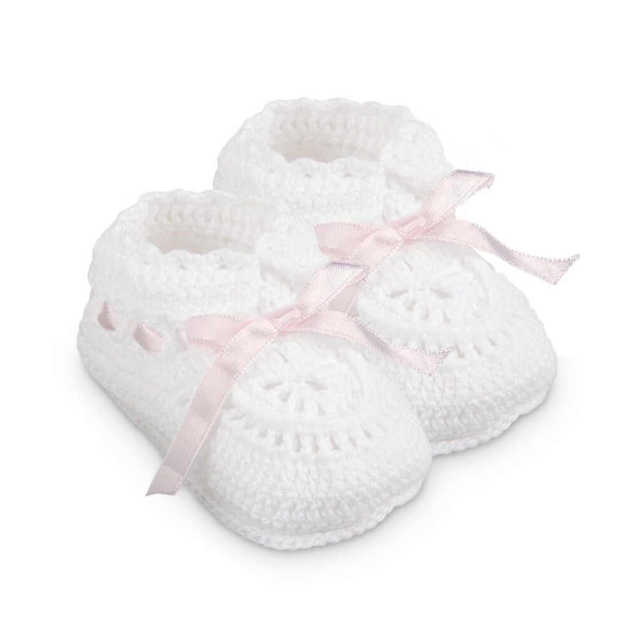 Jefferies Socks Hand Crochet Ribbon Booties