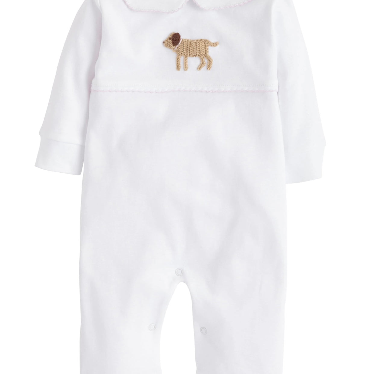 Little English Girl Lab Crochet Playsuit