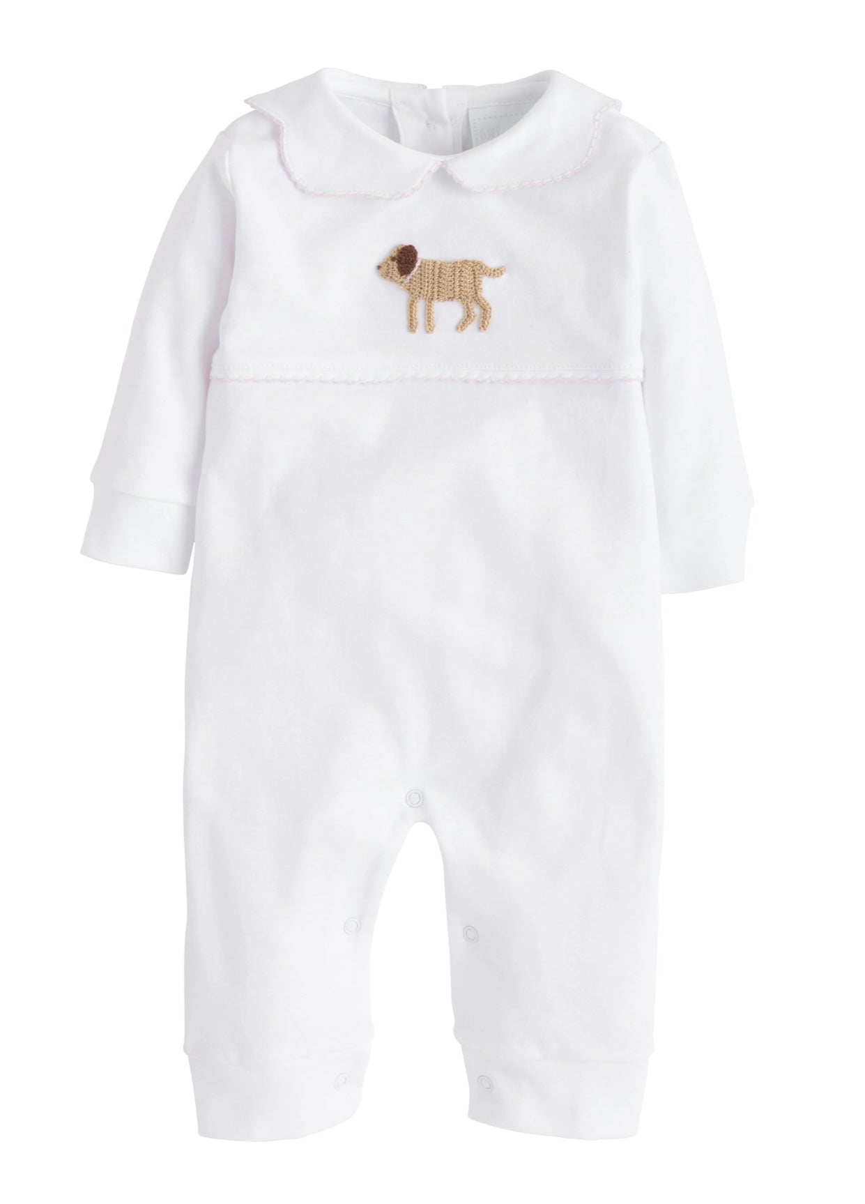 Little English Girl Lab Crochet Playsuit