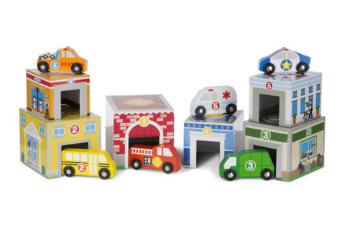 Melissa and Doug Nesting & Sorting Buildings & Vehicles