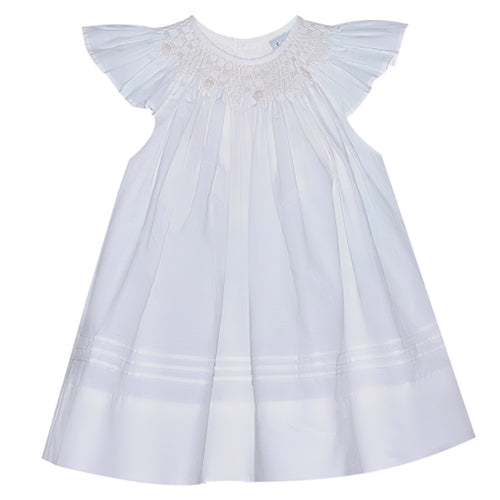 Baby Sen White Georgette Angel Bishop Dress