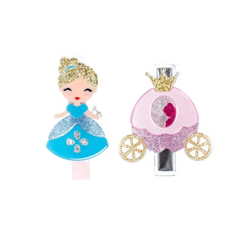 Lilies and Roses Cute Doll Blue Dress & Carriage