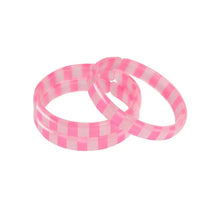 Lilies and Roses Single Stripe, Pink Stripe, Pink Heart Single Bangles