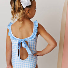 Swoon Baby Girls One Piece Blue Check Bathing Suit