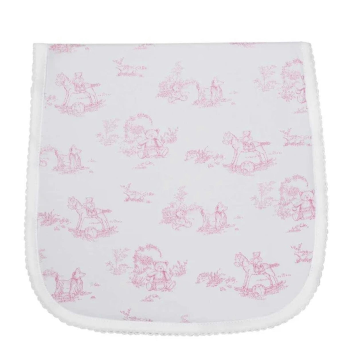Nella Pima Pink Toile Burp Cloth
