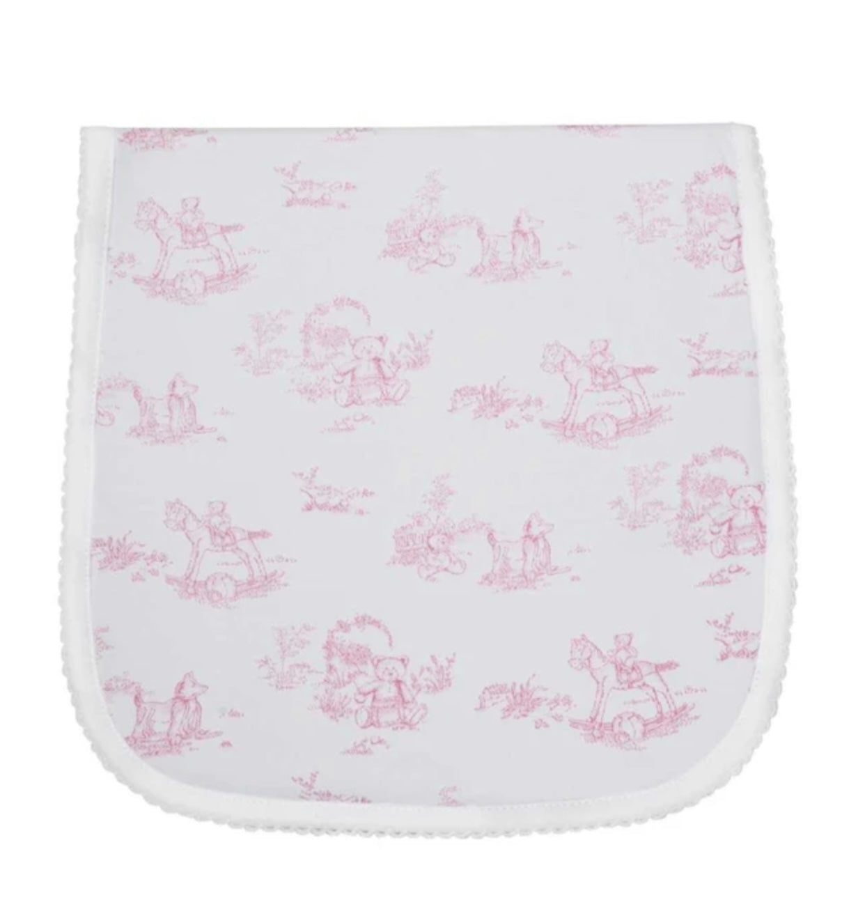Nella Pima Pink Toile Burp Cloth
