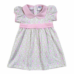 Baby Loren Girls Pink Easter Bunny Dress