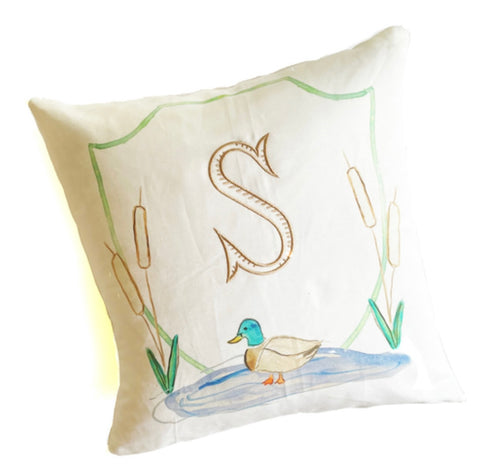 Over The Moon Mallard Duck Pillow