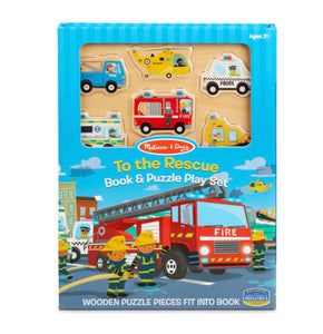 Melissa And Doug Book & Puzzle Play Set - To The Rescue