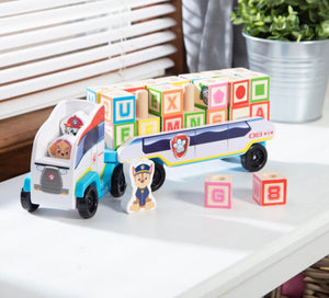 Melissa and Doug Paw Patrol Wooden ABC Block Truck