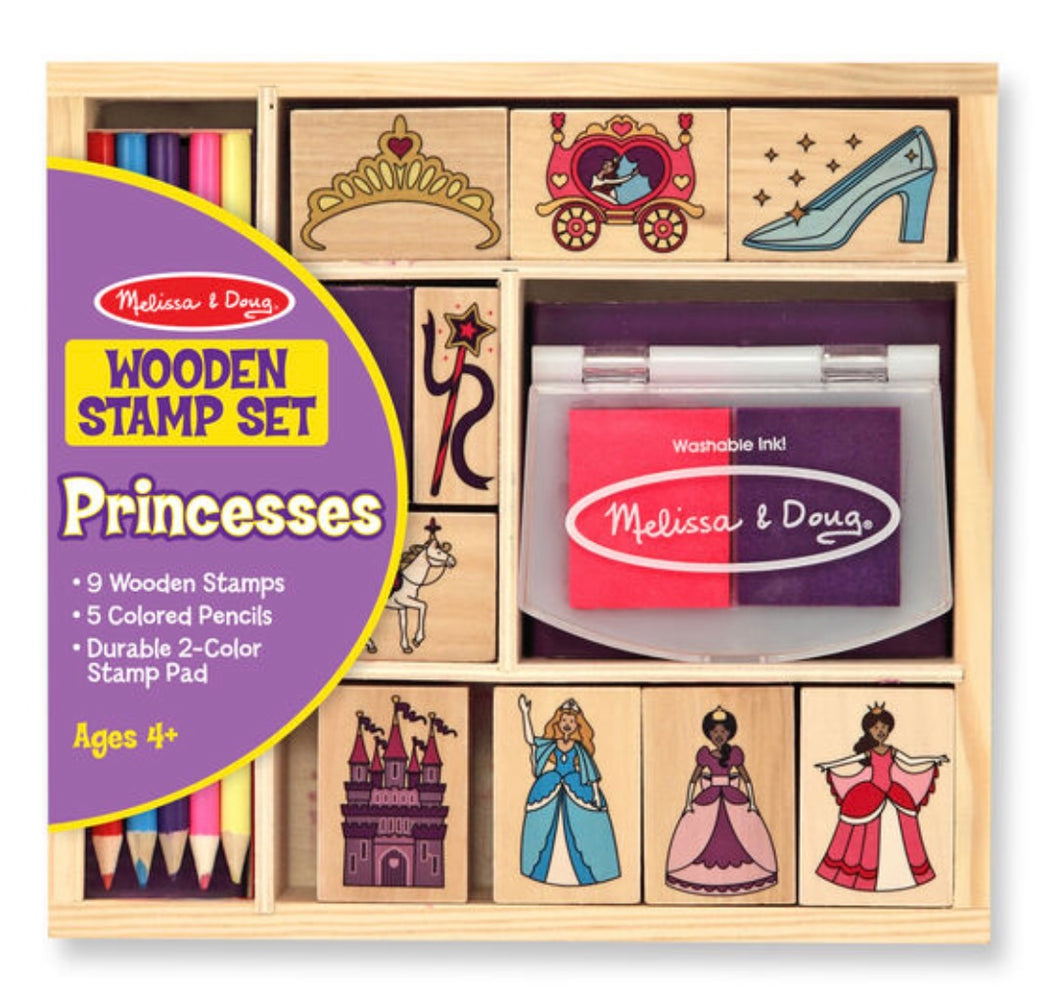 Melissa and Doug Wooden Princess Stamp Set