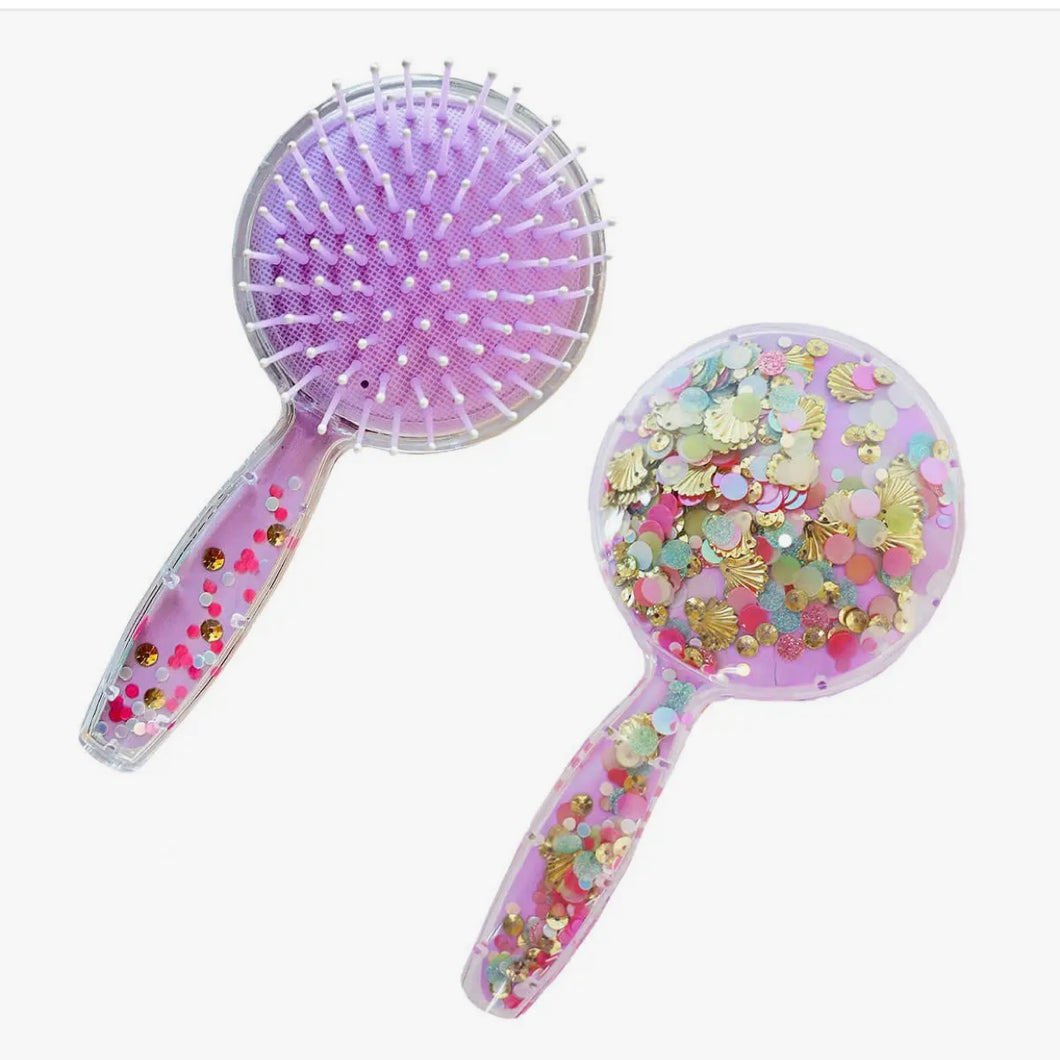 Packed Party Shell Confetti Hairbrush