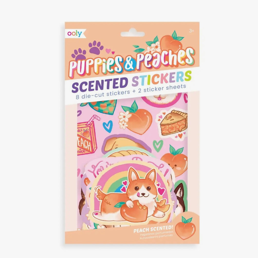Ooly Puppies and Peaches Scented Scratch Stickers