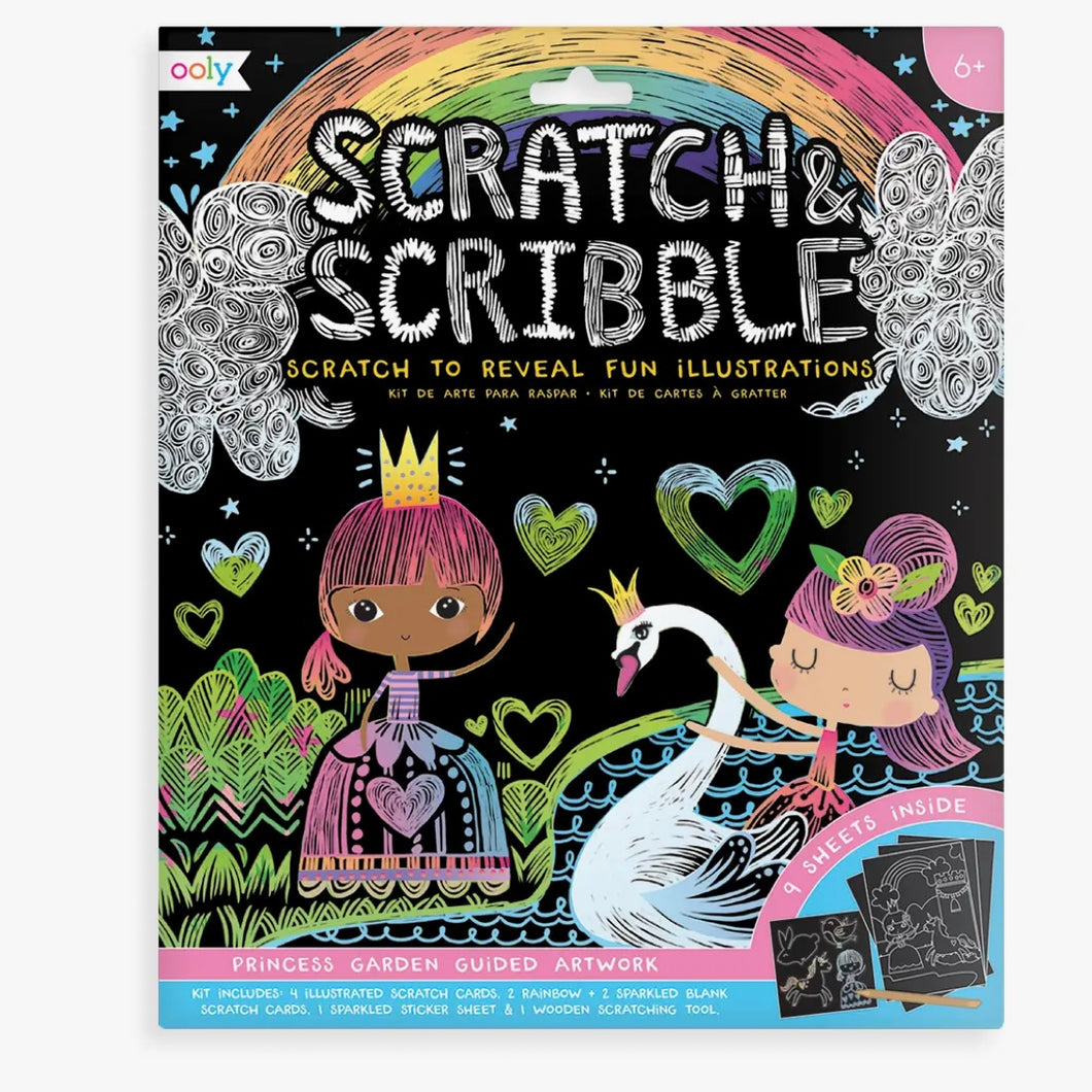 Ooly Scratch and Scribble Art Kit: Princess Garden