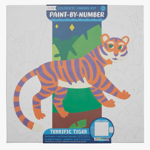 Ooly Colorific Canvas Paint By Number Kit: Terrific TIger