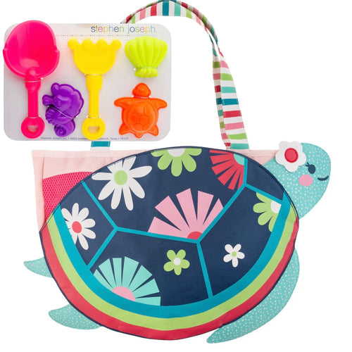 Stephen Joseph Girls Beach Turtle Tote