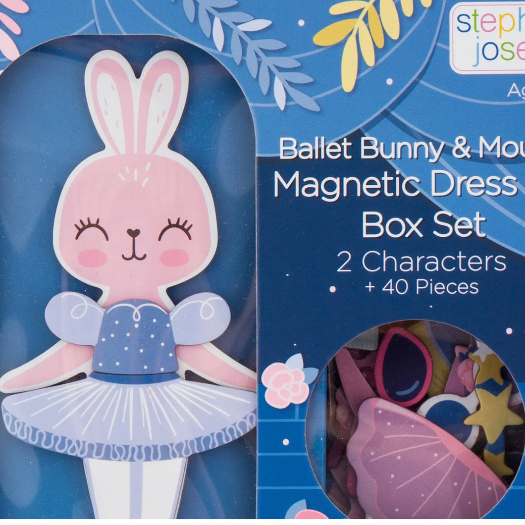 Stephen Joseph Ballet Bunny and Mouse Magnetic Dress Up Box Set
