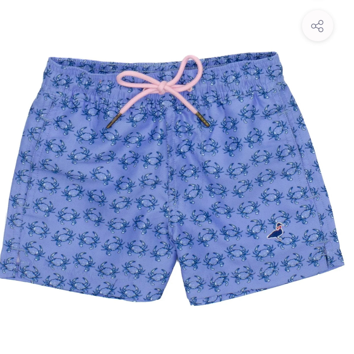 Properly Tied Boys Blue Crab Swim Trunk