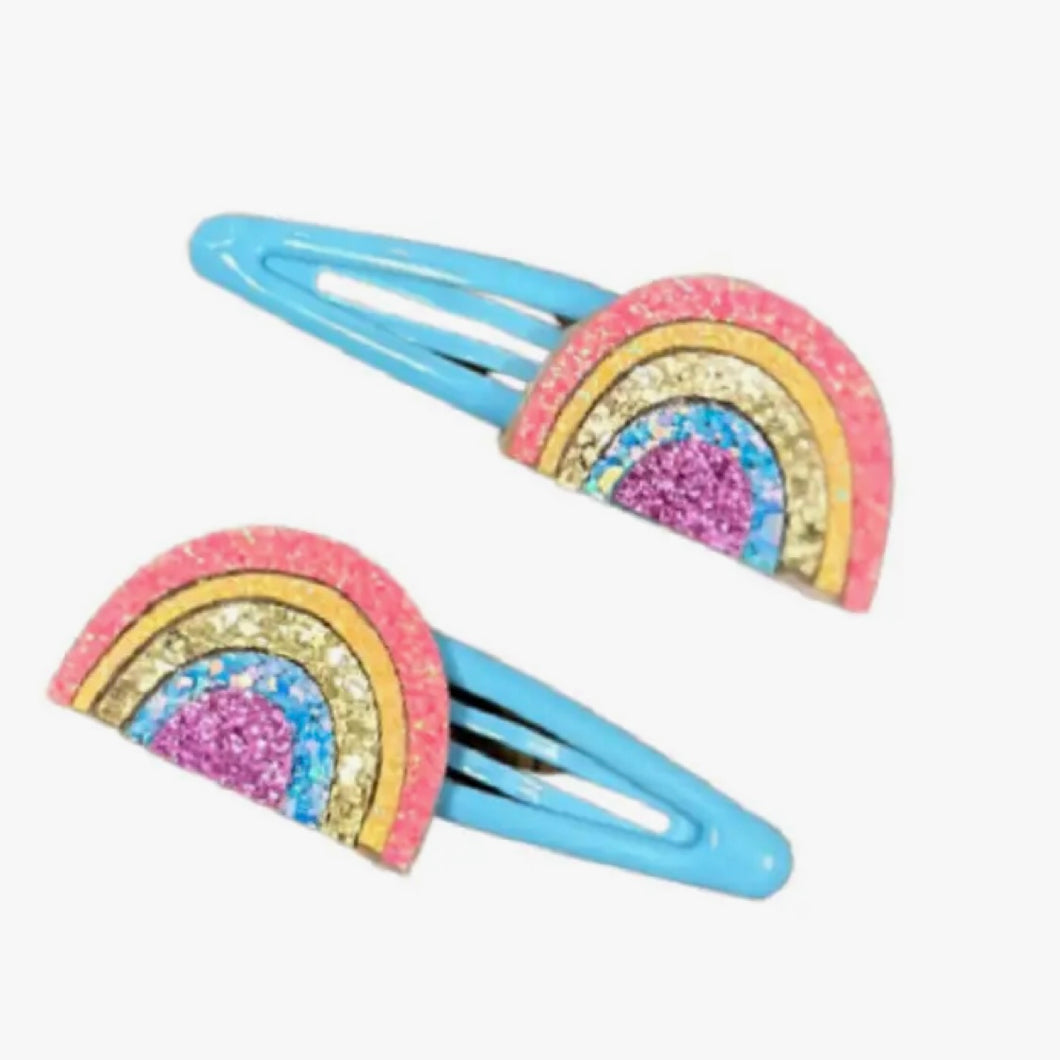 Lolo Headbands Rainbow Bright Glitter Hair Clips