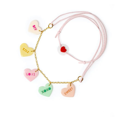 Lilies and Roses Multi Heart Candy Necklace