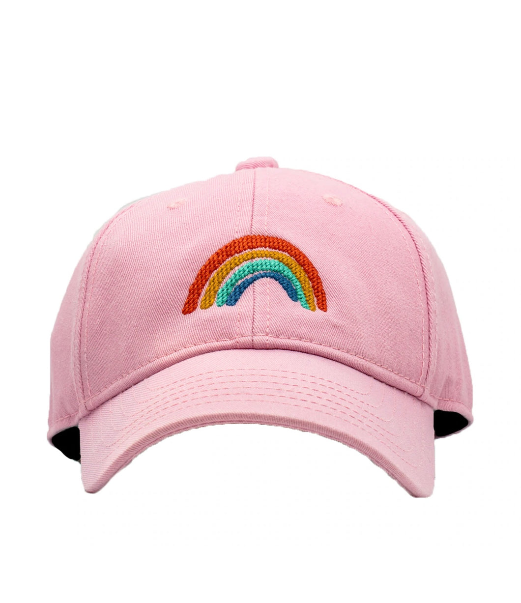 Harding Lane Pink Hat with Rainbow