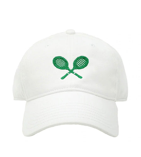 Harding Lane White Hat with Tennis Racquet