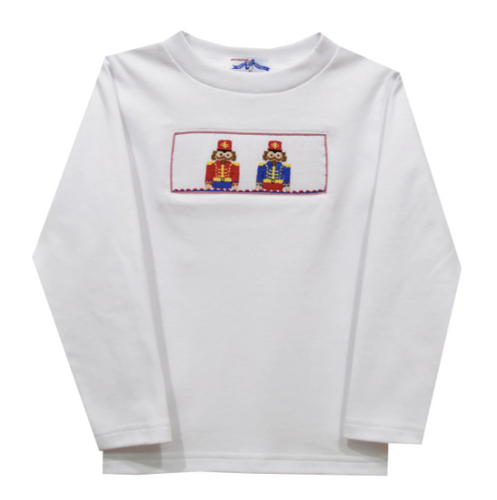 Silly Goose White Long Sleeve Christmas Nutcracker Shirt