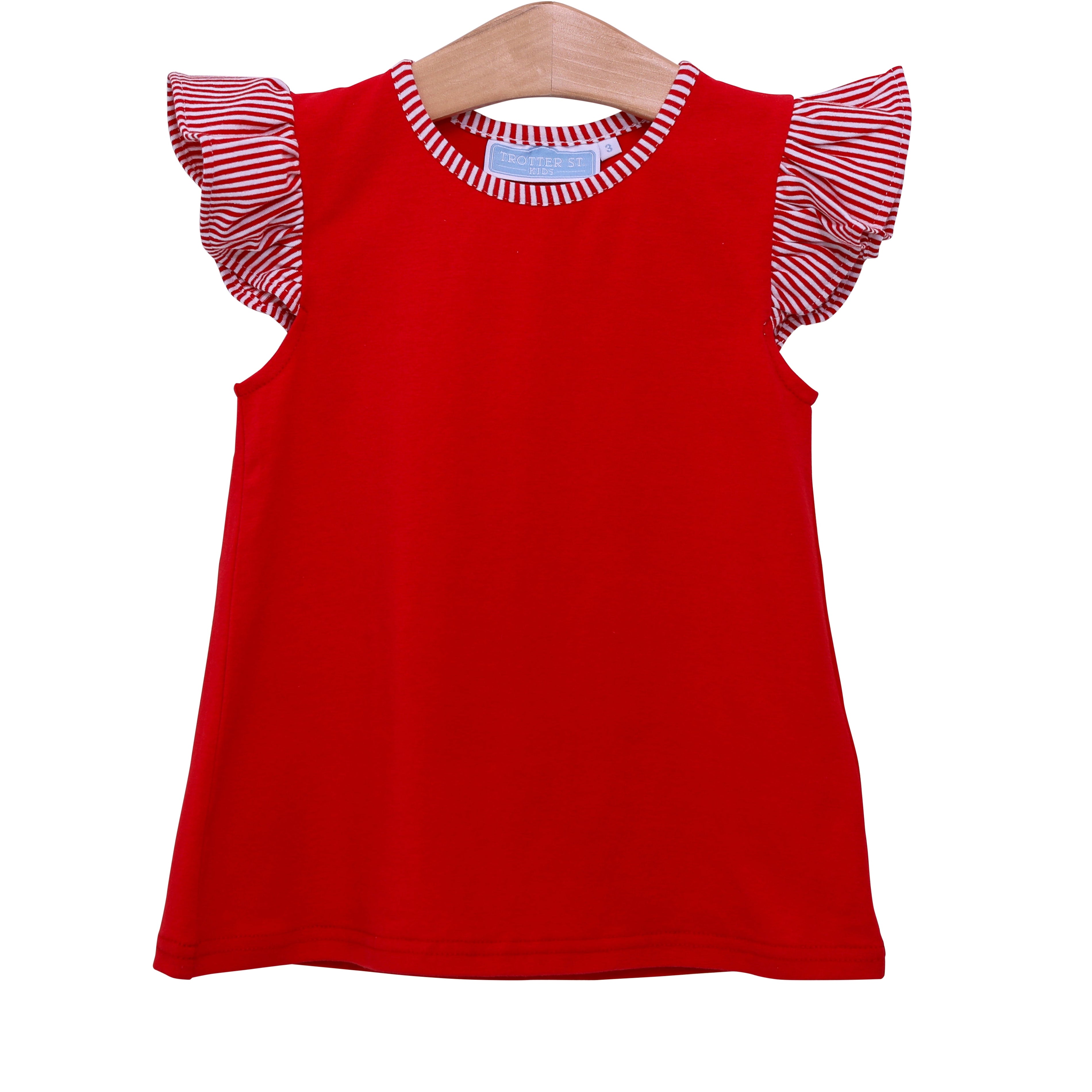 Trotter Street Red Vivian Flutter Top