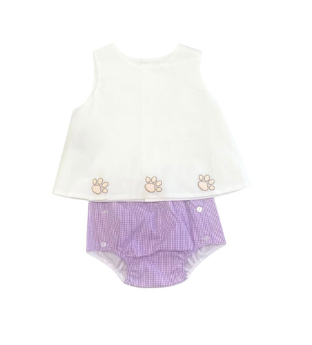 Remember Nguyen Paw Print Diaper Set