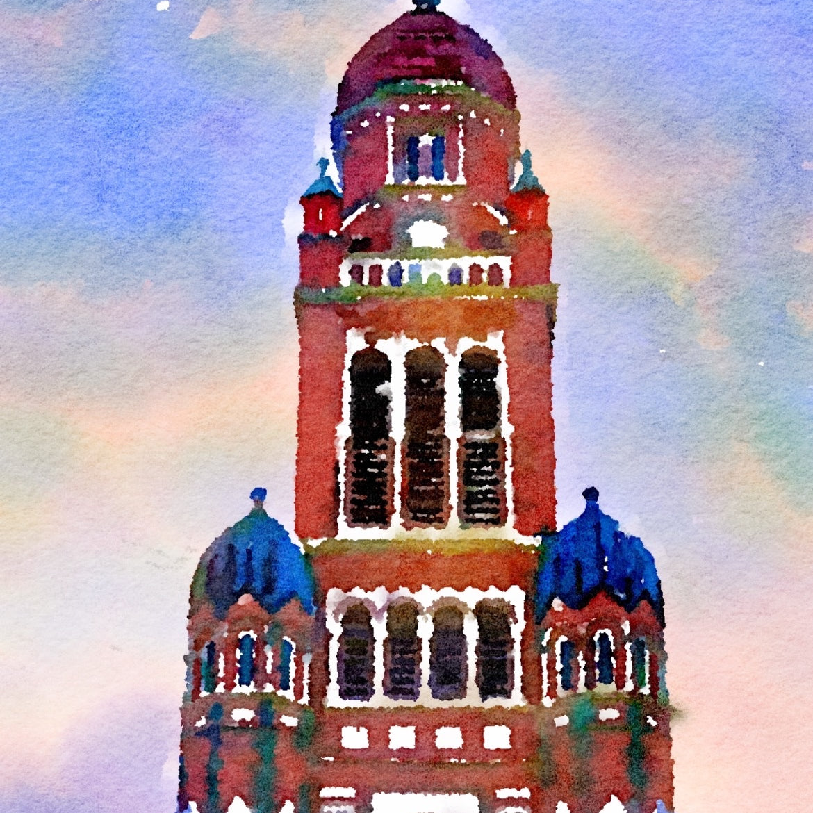 Cathedral of St. John the Evangelist Watercolor Print