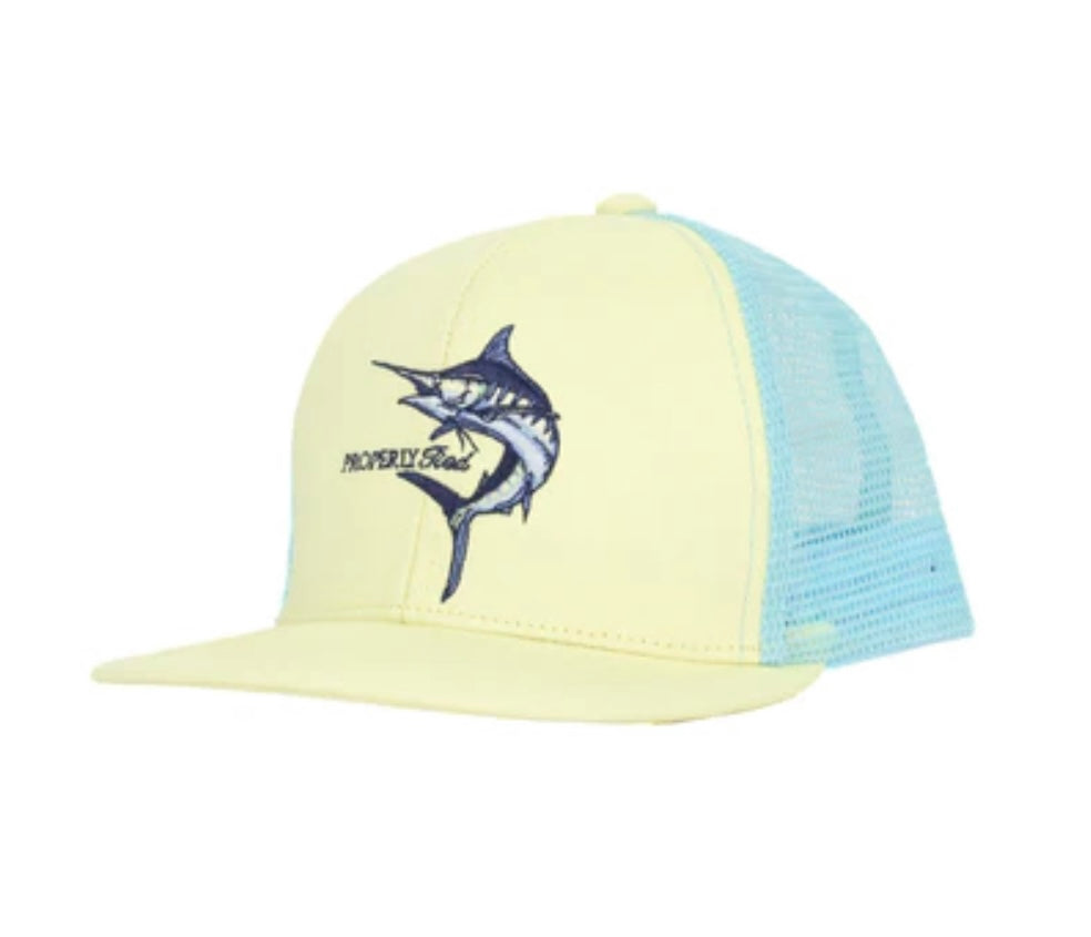 Properly Tied Blue Marlin Trucker Hat