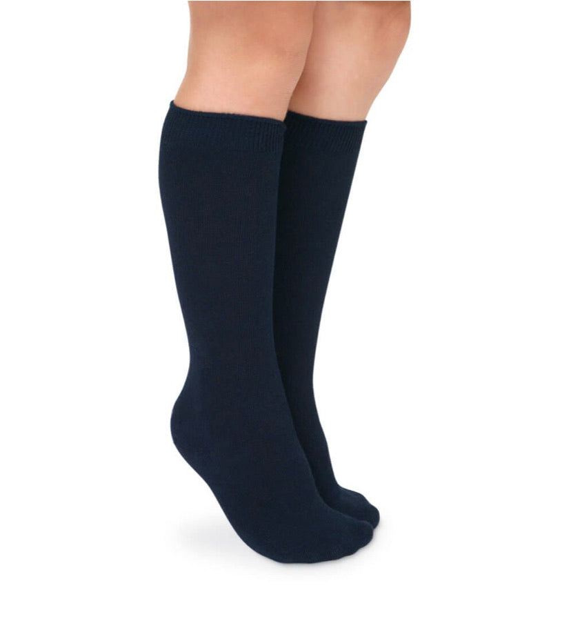 Jefferies White  Knee High Cotton Socks - Two Pack