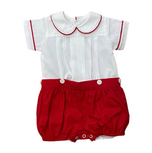 Phoenix Ren White and Red Angelo Short Set