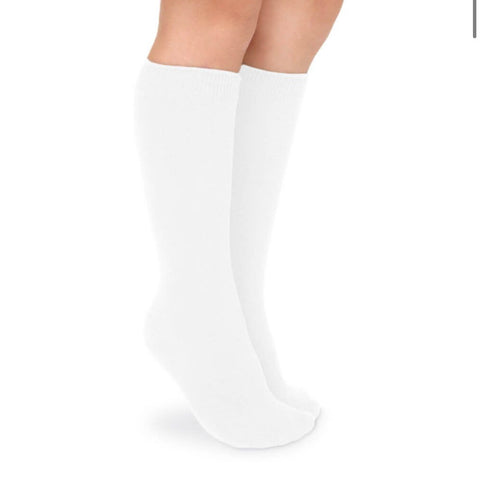 Jefferies White  Knee High Cotton Socks - Two Pack