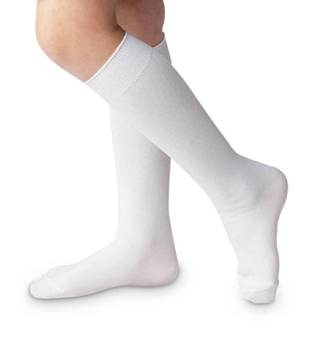 Jefferies Knee High Socks - White Nylon