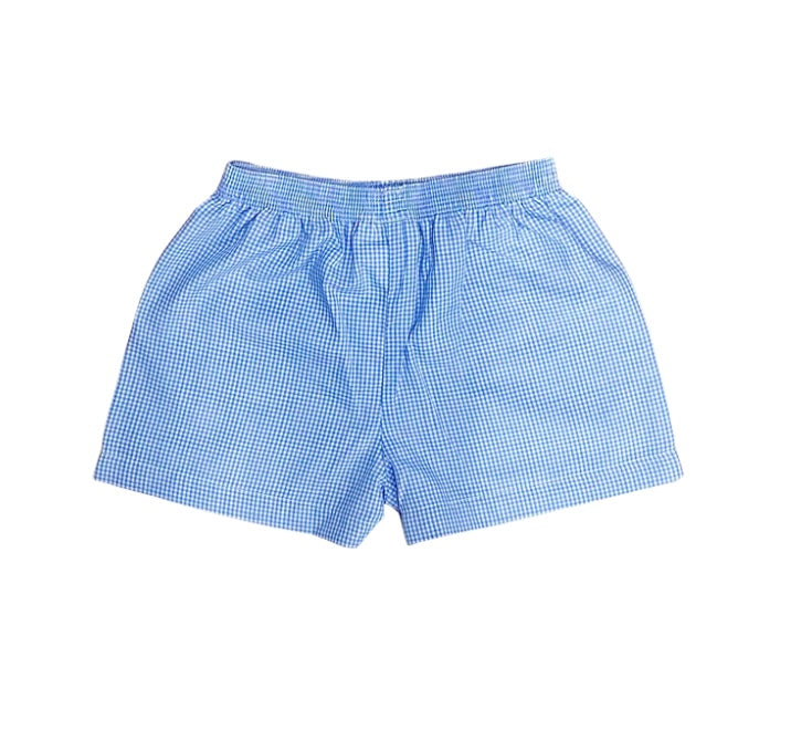 Remember Nguyen Blue Gingham Boy Short